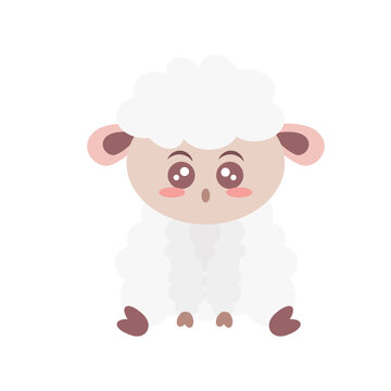 Isolated sheep icon Domestic animal Nativity character Vector