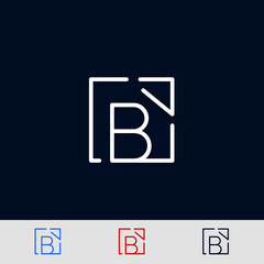 Elegant Logo With Letter B. Creative and minimal design B logo. Symbol B for logo. vector eps10