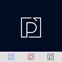 Elegant Logo With Letter P. Creative and minimal design P logo. Symbol P for logo. vector eps10