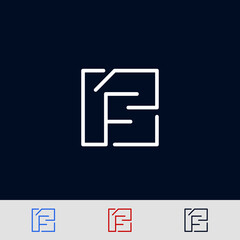 Elegant Logo With Letter F. Creative and minimal design F logo. Symbol F for logo. vector eps10