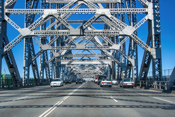 Car traffic on Story Bridge in Brisbane, Queensland, Australia