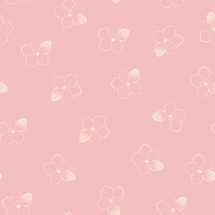Floral seamless pattern in gentle pastel shade in vector