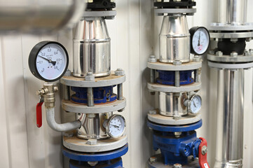 Industrial gas boiler room and equipment