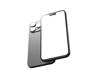 3d render illustration hand holding the white smartphone