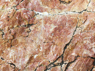 the texture of the cracks of the mountain range close-up