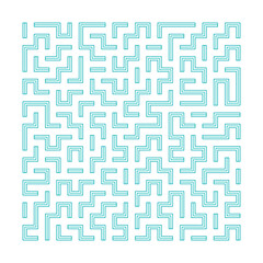 Colorful flat vector square maze background