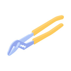 Plumbing Pliers Isometric Composition