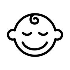 sleeping baby - vector icon