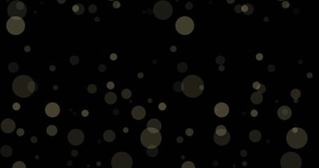 Composition of light spots on black background