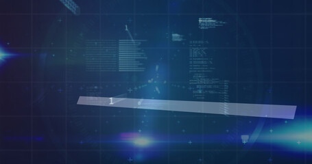 Image of financial data processing over chemical structures