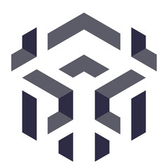 Obraz premium Hexagonal Packed Triangles 3d illusion abstract illustration