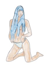 girl sitting on a chair