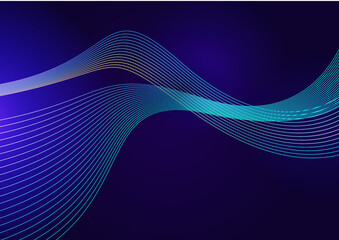abstract technology particles mesh background with wave lines