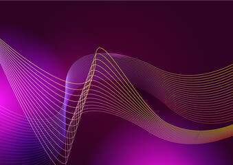 abstract particles wave line background banner