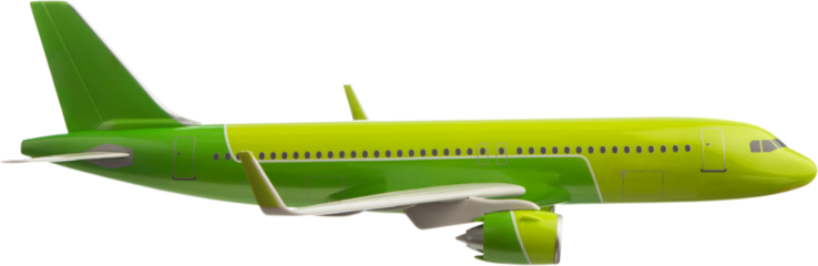 Airplane for tourism. Travelling during corona virus epidemic.