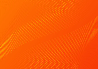 Simple minimalist soft orange gradient abstract background with wave lines