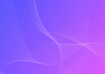 gradient pink and purple background with wave lines