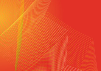 Abstract colorful orange curve background