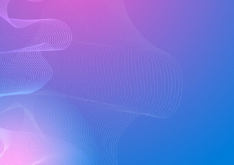 Abstract glowing wave lines on dark blue background. Geometric stripe line art design. Modern shiny blue lines. Futuristic technology concept. Suit for poster, cover, banner, brochure, website