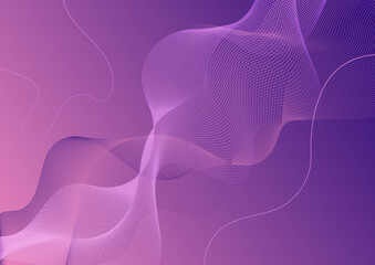 Simple abstract background made of line and curved lines in dark purple colors