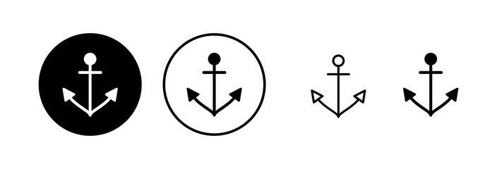 Anchor icon vector illustration. Anchor sign and symbol. Anchor marine icon.