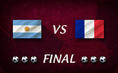 Background soccer confrontation argentina vs france