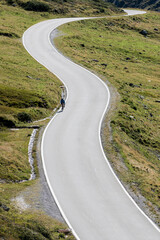 Road cycling in the mountains