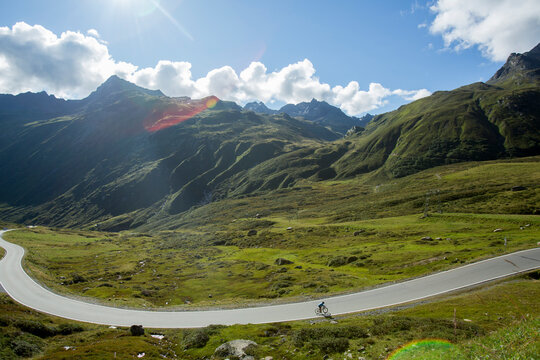 Road cycling in the mountains