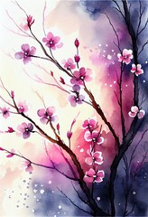  Sakura tree, cherry blossom