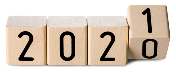 Wooden cube or block on desk