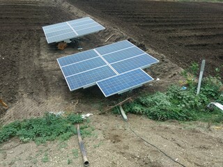 solar panels in the agriculture farm 