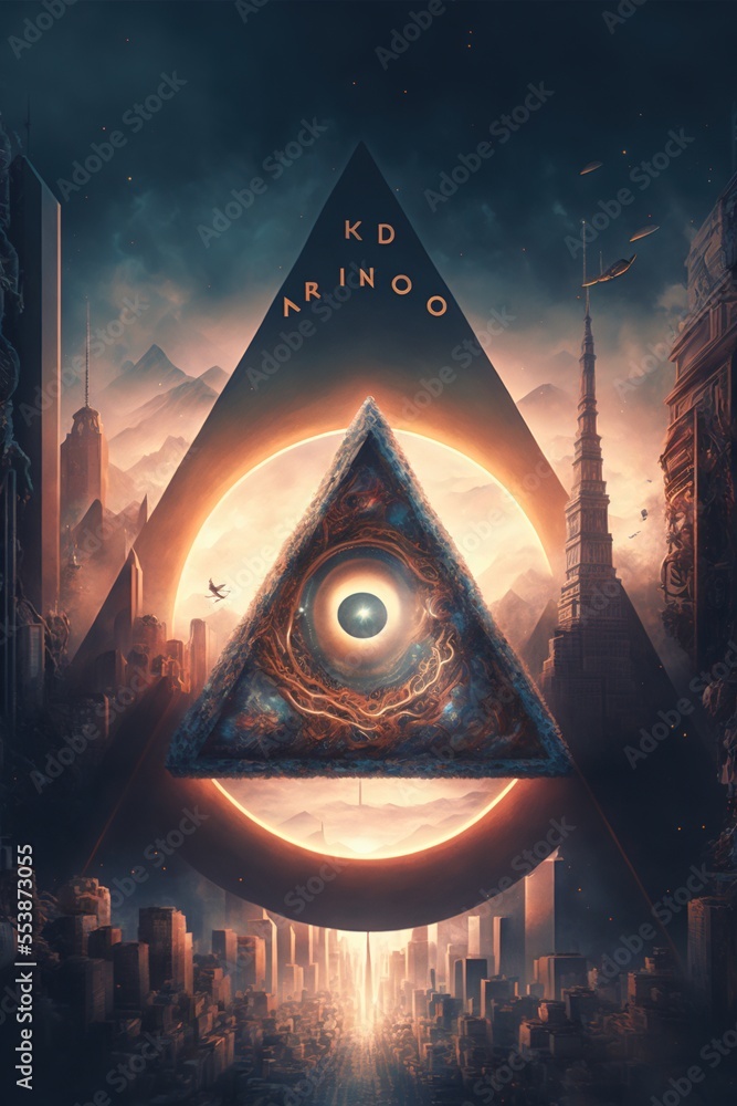 Poster exploring the infinity of time within the world