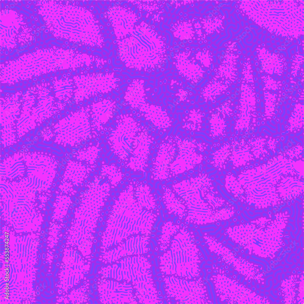 Poster Psychedelic vivid abstract background with a pattern of curved lines.