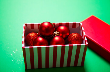 red christmas balls
