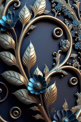 Beautiful colorful ornate flowers and patterns decorations  generated ai