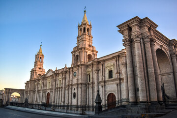 Fototapeta na wymiar Basilica Cathedral of Arequipa Peru