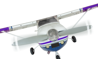 Transparent PNG Cessna 172 Single Propeller Airplane.