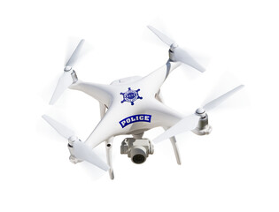 Transparent PNG Police UAV Quadcopter Drone.