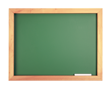 Transparent PNG Blank Blackboard with A Piece of Chalk.