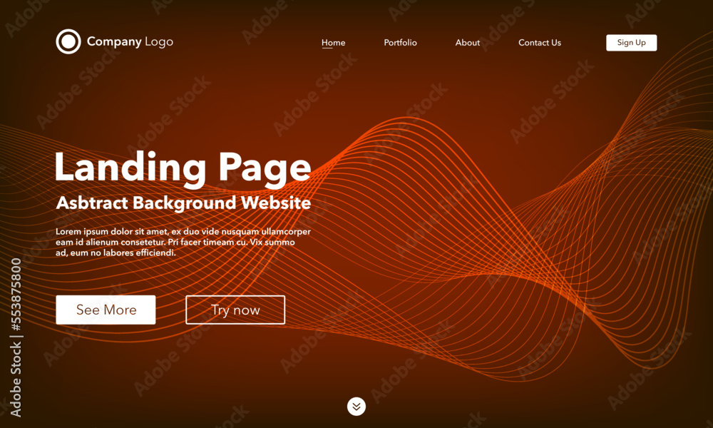 Wall mural gradient abstract background. landing page. template for websites or apps. modern design. abstract v