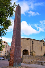 Obelisk of Enna Geographical center of Sicily italy