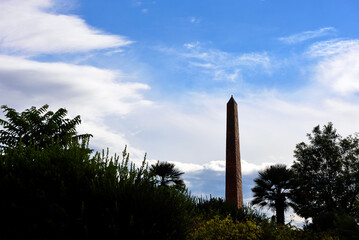 Fototapeta na wymiar Obelisk of Enna Geographical center of Sicily italy