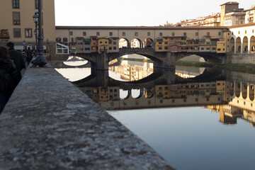Bridge of Ponte Vecchio on the river Arno - Florence, Italy