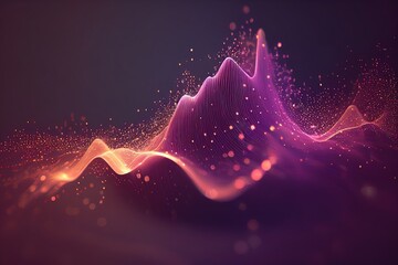 Wave lines trails flowing dynamic in diverse colors isolated on black background. Abstract futuristic background, science, digital and communication concept. Generative ai illustration - obrazy, fototapety, plakaty