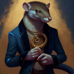 Government corruptors are depicted as rats who steal money. - obrazy, fototapety, plakaty
