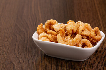 Pork snacks made from crispy pork skin