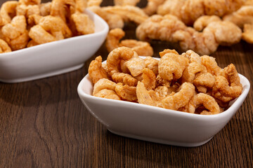 Pork snacks made from crispy pork skin
