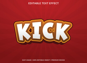 kick editable text effect template use for business logo and brand