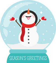 Christmas Snow Globe, Winter, Snowman