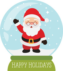 Christmas Snow Globe, Winter, Santa